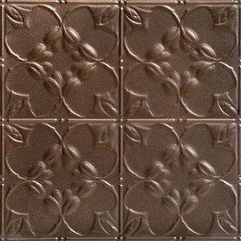Shanko SKPC302 Lilac Stamped Metal Nail-up Tin Ceiling Tile (Covers/ 24 sq. ft.), Bronze, Pack of 6