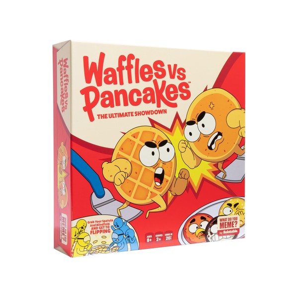WHAT DO YOU MEME? Waffles vs Pancakes - The Pancake Pile Up Game - Games for Family Game Night, Stocking Stuffers for Kids