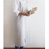 BBYBBS Japanese Style X Shape Cotton Linen Apron Beige Linen