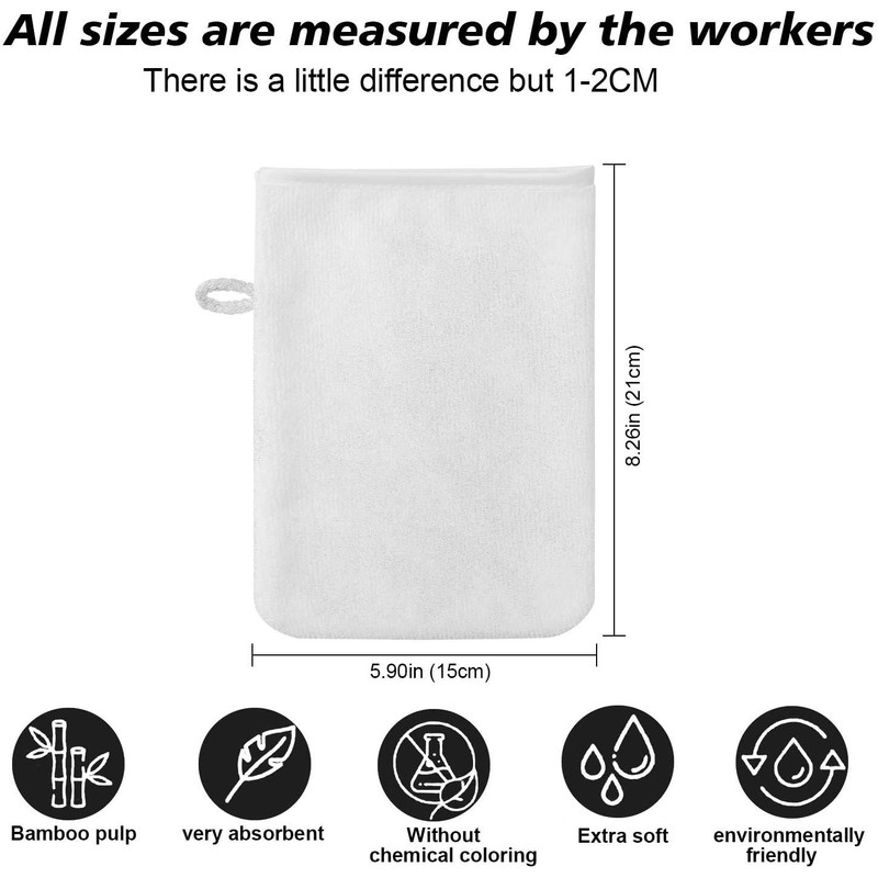 PHOGARY Pack of 10 Face Cloths Wash Mitt Flannel Removal