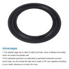 sourcing map Rubber Speaker Foam Edge Surround Rings 6.5 Inch