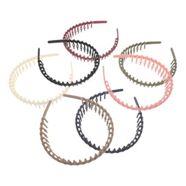 NOLITOY 7pcs Non Slip Tooth Hairband for Face Washing Plastic Wavy Teeth Hair Hoop for Women Men Teens Handsfree Skincare Hair Accessories Secure Grip Headbands for Daily Use