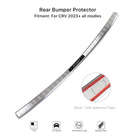 for Honda CRV CR-V 2023 2024 2025 2026 Rear Bumper Guard, Unti- Scratching Durable Premium 304 Stainless Steel Rear Bumper Sill Plate Protective Cover Trims Accessories- Silver