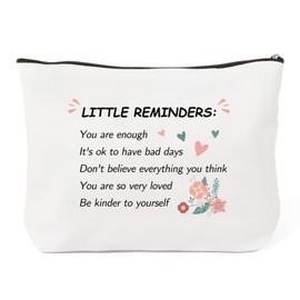 QONCV Cosmetic Bags, Inspirational Motivational Encouragement Gifts for Women Christmas Birthday, Make Up Bag Presents for Nurse Friends Teacher Ideas