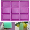 Molde rectangular de silicona para jabón de 4 onzas, moldes