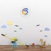 GRAVURZEILE Children's Wall Clock Rainbow Colours - Silent Children's Wall