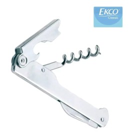 Ekco Destapador Sacacorcho Acero Cromado Navaja Ekco 3 En 1