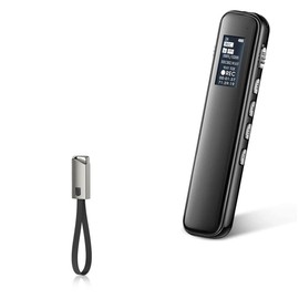 BoxWave Cable Compatible with Surfans Digital Voice Recorder - USB Type-C Keychain Charger, Key Ring USB Type-C to Type-A 8 in USB Cable - Jet Black