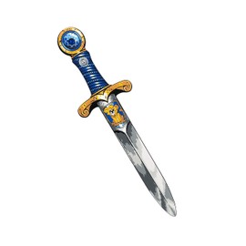Liontouch Mini Lion Toy Sword for Kids, Blue | Medieval Pocket Dagger with Gemstone for Pretend Play in Durable Foam | Safe Weapons & Knight Costume Accessories for Toddler Boys’ Dress Up & Cosplay