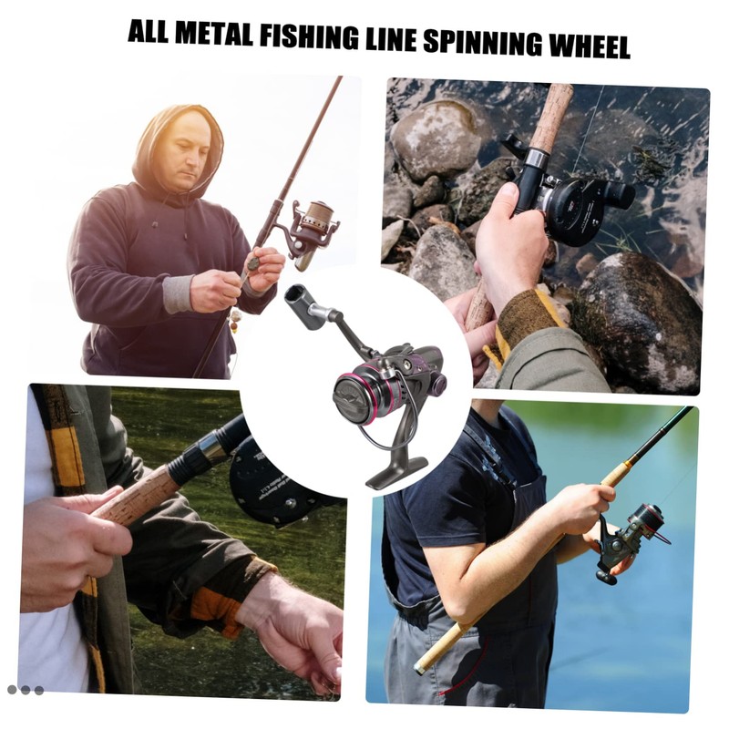 Sosoport 2pcs Portable Fishing Reel Wire Cup Left Right Interchangeable