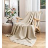Talasily 100% Cotton Blanket Queen Size for Bed - Lightweight