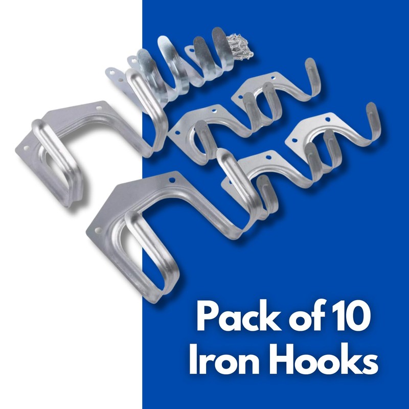 Marco Paul 10pc Metal Hooks for Hanging Heavy Duty Garden