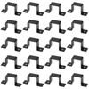 GBGS 20 Pcs Black Square Tube Strap Clamp for 2"