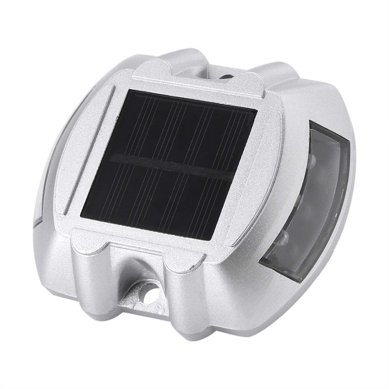 Casting Aluminium Solar Power Road Lamp 6 LED Outdoor Driveway