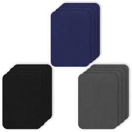 12 Pieces Iron-on Patches, Fabric Repair Patches, Iron-on Patches for Clothes, Shoes, Jeans, Hats (10.5 x 7.5 cm)