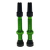 Road Up Pair (2) 44mm Tubeless Green Presta Valve Stems
