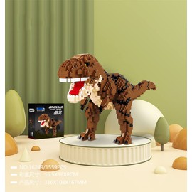 Juguete de construcción de DINOSAURIO para niños y Adultos, Kit de construcción de DINOSAURIOS Periodo Jurásico, Bloques de Construcción Alta Calidad de Colección, Piezas (T-REX)