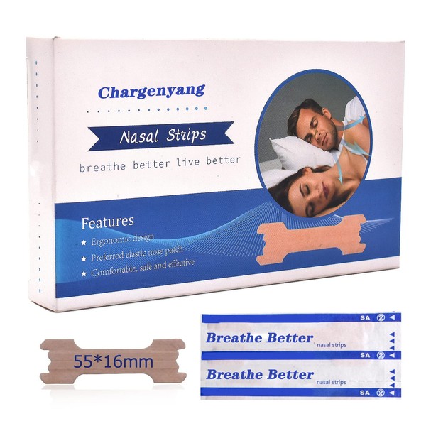 Chargen Medium Breathe Better Nasal Strips to Reduce Snoring Drug-Free Works Instantly to Improve Sleep Relieve Nasal Congestion (150Count)