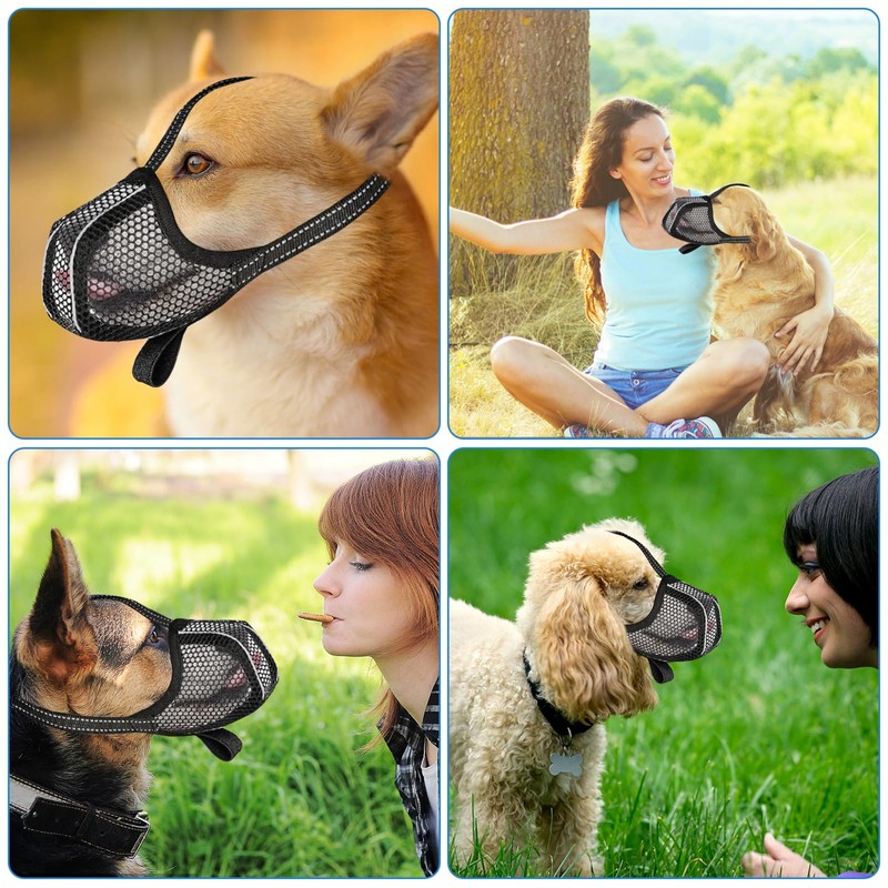 Adjustable Puppy Muzzles, Soft Mesh Muzzle for Small, Dog Muzzle