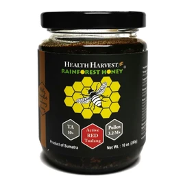 Tualang Red Honey 10oz (TA 10+, Pollen Count 3.2M+, Pollen Variety 100+) Moderate Choice for Health Maintenance, Wild-ripening on 250ft Treetop, Raw, Unpasteurised, Unfiltered