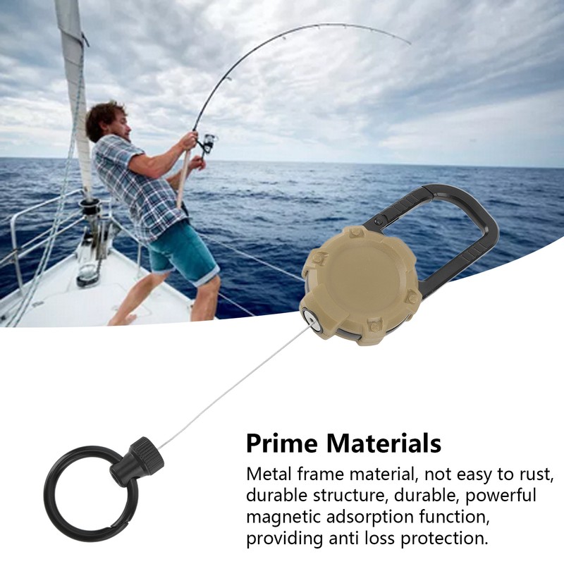 Magnetic Retractable Keychain Stainless Steel Wire Easy Pull Buckle Carabiner