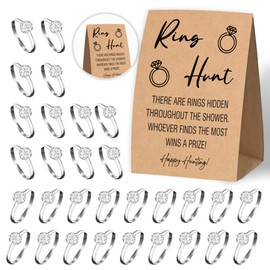 Ring Hunt Game,Minimalist Bridal Shower Game,Bridal Shower Games 50 Guests,Bridal Shower Decorations,Sign,Bachelorette Decorations for Party,Engagement Party Game,Bridal Shower Favors-L18
