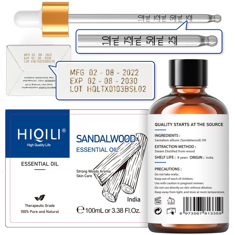 HIQILI HIQILI Lavender Essential Oil and Sandalwood Essential Oil, 100%