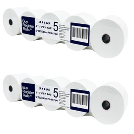 Star SP700 Kitchen Printer Paper (2 Packs of 5 Rolls each) 3" x 165' 1-Ply Bond Receipt 10 Rolls for POS Cash Register Point of Service Printer Paper Also works for M188B, TMU220