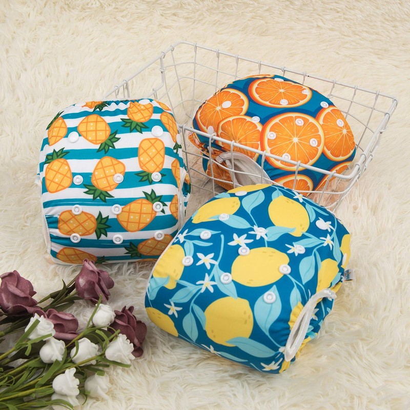 Babygoal Baby Swim Diapers 3 Pack for 0-8 Months Infant