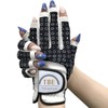 TOBIEMON Golf Gloves, TOBIEMON Women's Stretch Gloves, T-LG-BL, Black, Large