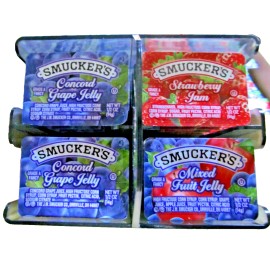 Smuckers NEW Smucker's 4 Jelly Jam Holder Comes Mix Fruit/Grape/St