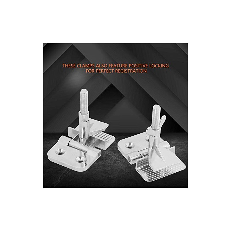 Pack of 2 Clamp Screen Printing Hinge, Zinc Alloy Metal