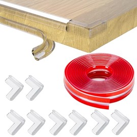 Tira Protectora de Bordes, Anticolisión Protección Silicona, 6 M Tira Protectora Borde + 8 Esquinas para Muebles. Protector de Esquinas de Mesa, Antic
