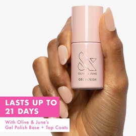 Olive & June Gel Polish | Longest-Lasting Formula | Up to 21 Days of Wear | Damage-Free Removal | Salon-Quality Manicure, Pedicure at Home | Vegan, Cruelty-Free | The Queen Takes Her Tea with Milk