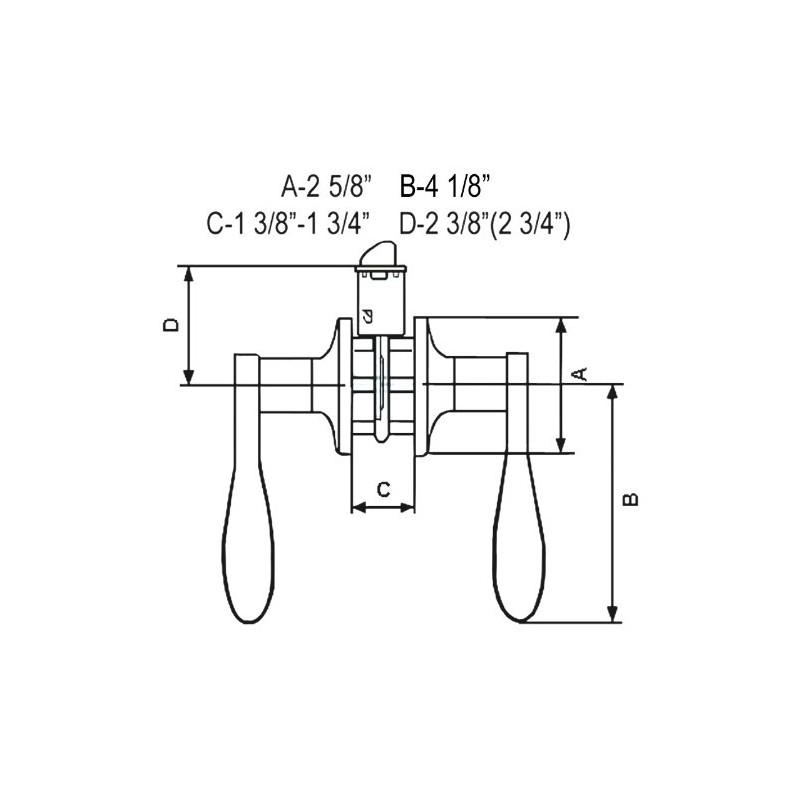 Polished Brass Privacy Bedroom Bathroom Lock Door Lever Handle Knob