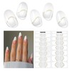 DUKASOU Semi Cured Gel Nail Strips, 28 pcs Gel Nail