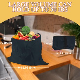 omesy Reusable Grocery Bags Reusable Shopping Bags, Environment-friendly and Large Capacity (Dark Blue)