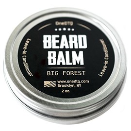 Big Forest Beard Growth Balm 2oz- Leave-in Beard Conditioner -100% Natural Blend of Premium Ingredients by OneDTQ