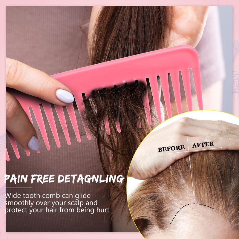 Peine para desenredar el cabello grande, peine de dientes anchos