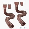 7ft Long Gutter Downspout Extensions, Outer diameter 3" Gutter Extensions