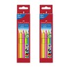 Faber-Castell Jumbo Grip Neon 110994 Colouring Pencils, Pack of 5