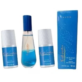 AVON EXOTIC WATERS colonia para dama SET DE 2 PIEZAS PERFUME Y CREMA