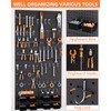 INCLY 158PCS Metal Pegboard Wall Organizer, 48x24 Inch Black Pegboard