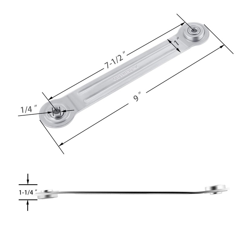 L Continue 4 Pack Glider Bracket Hardware, Hardware Center Distance