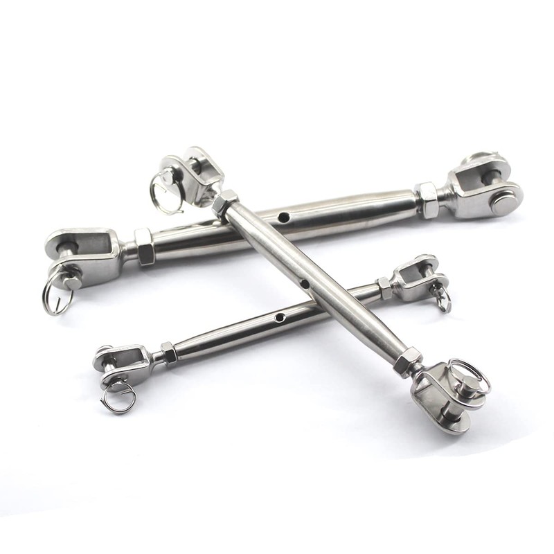 2Pcs 304 Stainless Steel Rigging Screw Jaw Closed Body M10,