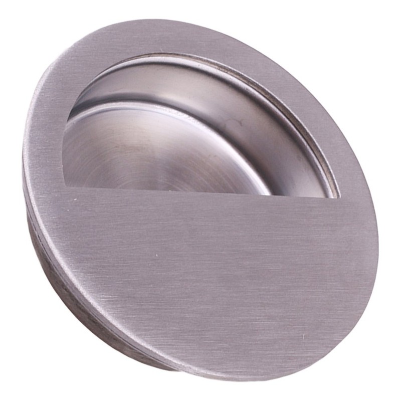 szzijia Silver Stainless Steel Round Recessed Flush Pull Drawer Cabinet