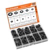 HELIFOUNER 600 Pieces 8 Sizes Black Nylon Flat Washers Assortment