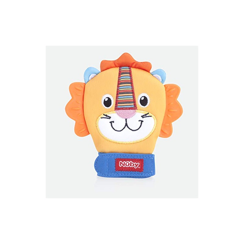 Nuby Happy Handimals Teething Mitten, Lion