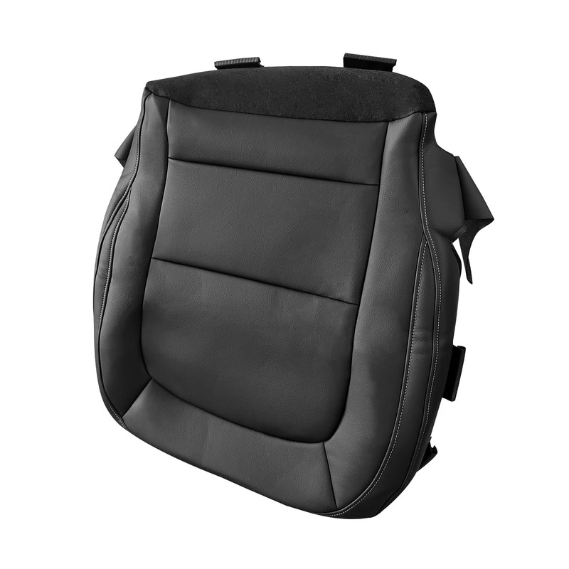 Zieichy Driver Side Bottom Replacment Leather Seat Cover Black