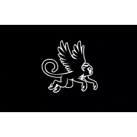Unbranded Wicked Flying Monkey WHITE vinyl decal for car windows weatherproof 3.5 x 3.7"